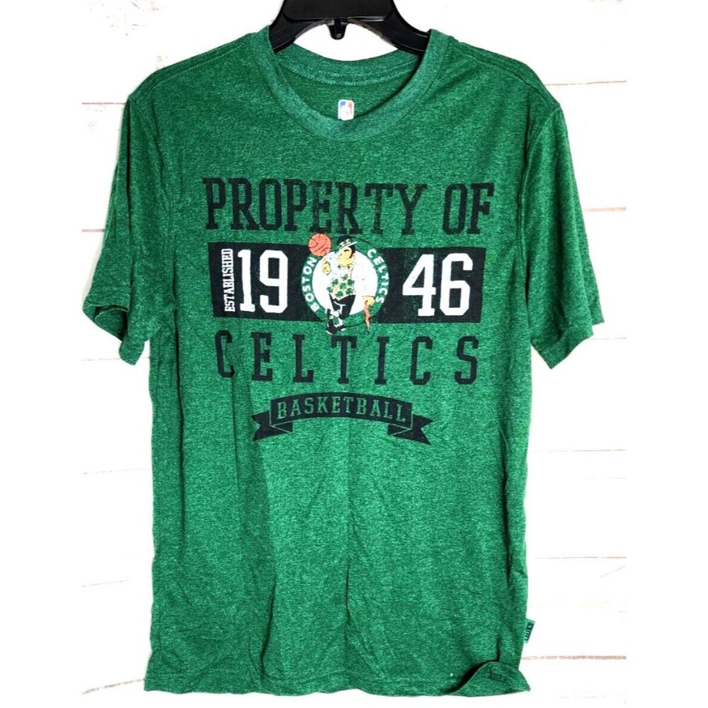 NBA Small Green Property Of Celtics Basket Ball Est. 1946 Crew Neck T Shirt